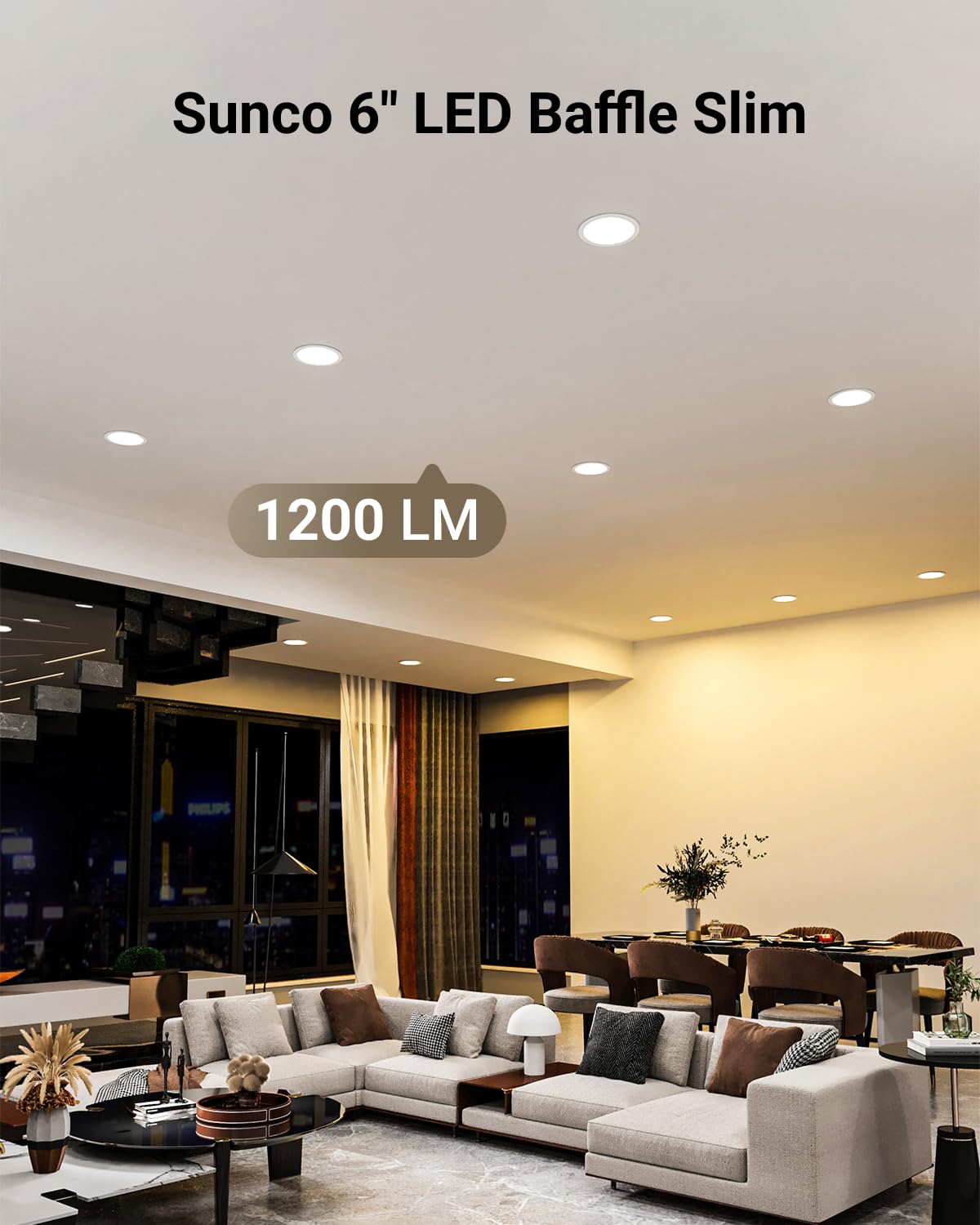 Sunco LED Recessed Lights - 24 Pack, Dimmable -2