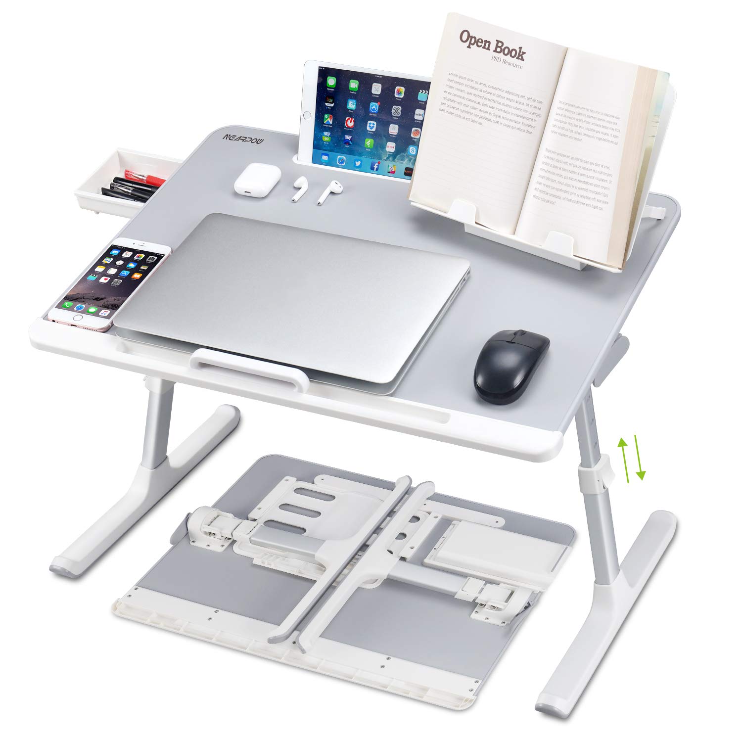 Buy Laptop Desk for Bed, NEARPOW XXL Bed Table Bed Desk for Laptop and