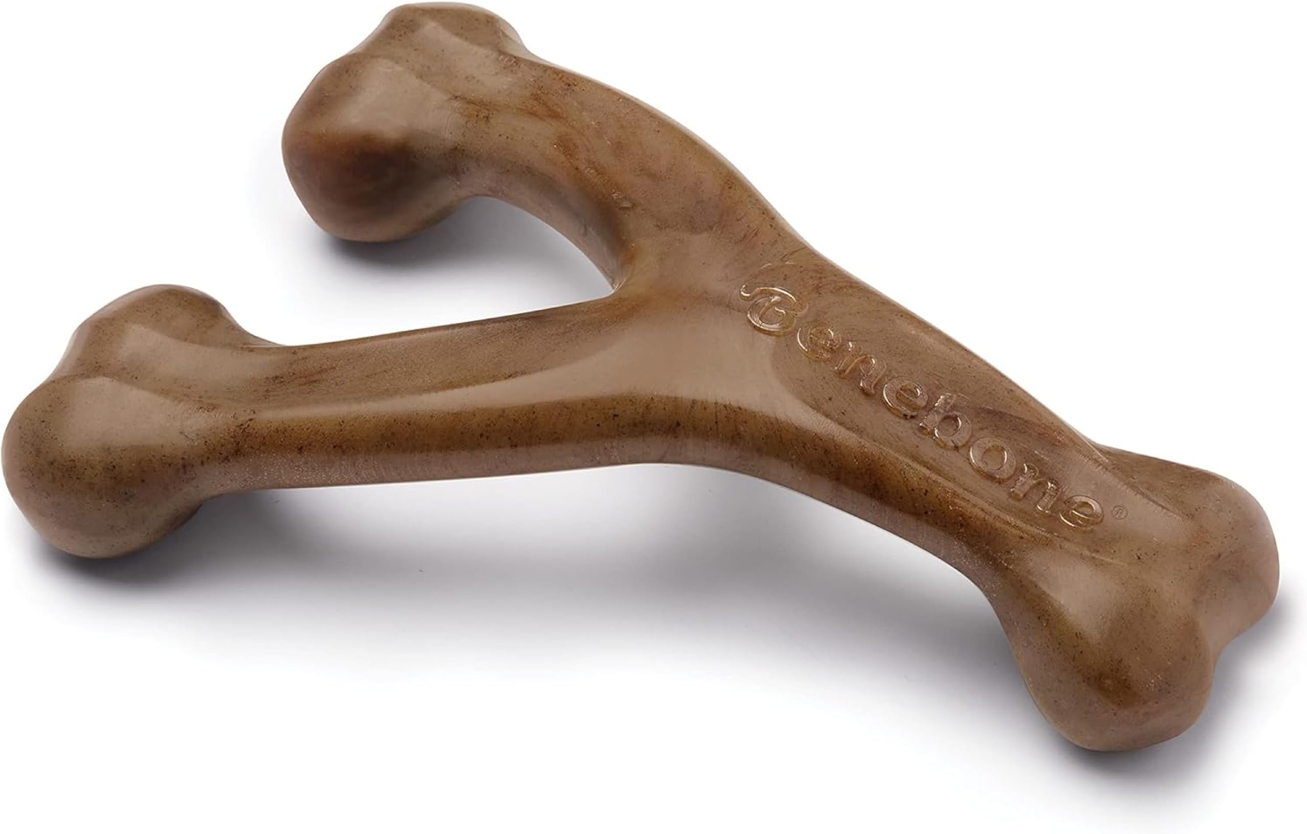 Benebone Indestructible Wishbone Dog Chew Toy for Aggressive Chewers, Long Lasting Tough Boredom Breaker for Dogs, Real Bacon Flavour, For Large Dogs, Made in the USA