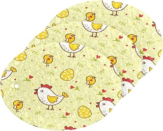 Scrub Sponge Chicks Eggs Floral Kitchen Washing Dishes Cleaning Sponges Non Scratch Sponge for Dish Countertops Sinks Floors Showers Tile Sinks 3 Pack