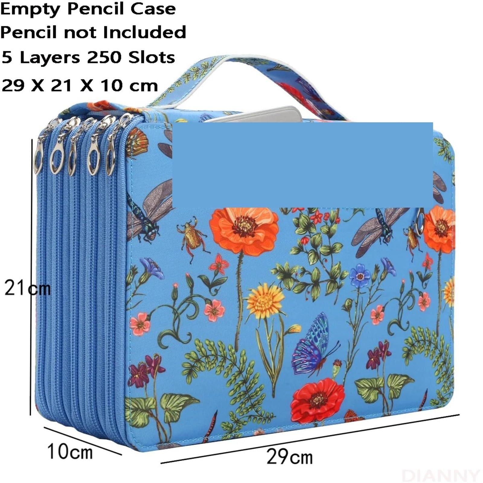 Stiftetasche Federmäppchen mit 250 Fächern, Federmäppchen for die Schule, großes Fassungsvermögen, Stifttasche, ästhetische Schreibwarenbox, Organizer mit 5 Fächern(Style 03)