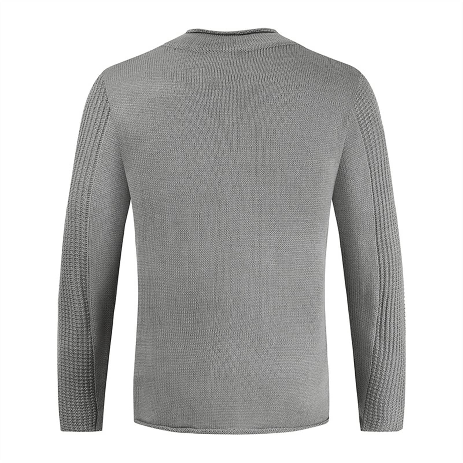 Świąteczny sweter miękki dzianinowy męski sweter sweter z dzianiny kabel sweter stylowy dzianina lekkie swetry pulower wąski sweter dżentelmen na zewnątrz sweter (kolor: Szary, rozmiar: XXXL)