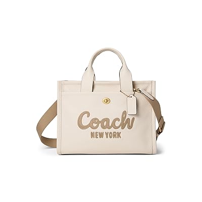 COACH Bubble Leather Cargo Tote Tote Handbags Chalk, Cotton/Leather