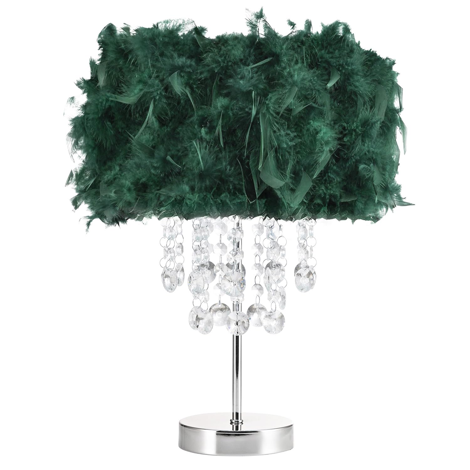 Happy Homewares - Table Lamp - Feather - Green - 42cm