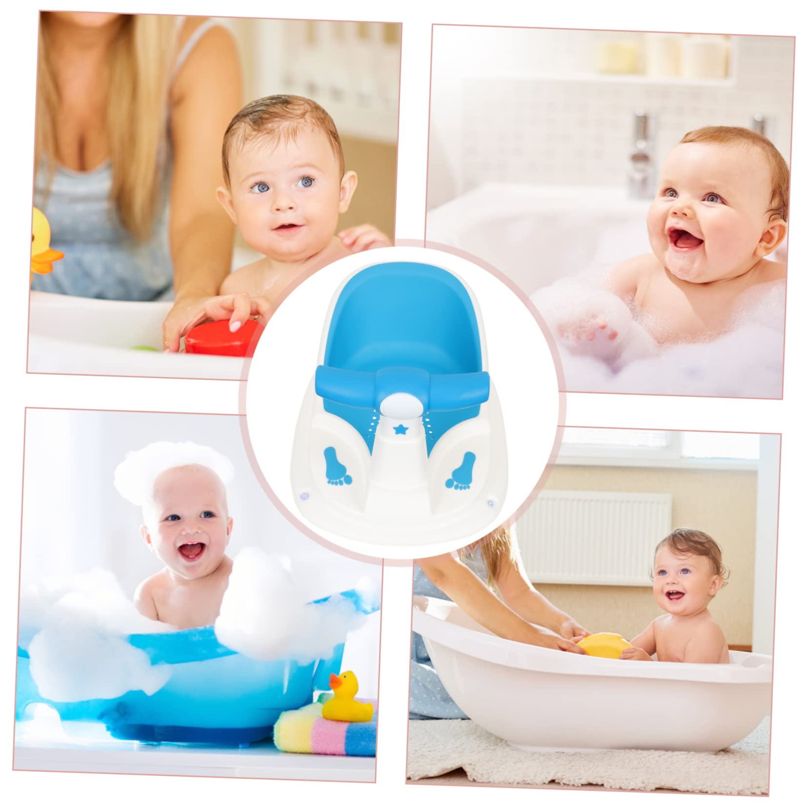 ERINGOGO Asiento de Baño para Bebés Estructura Estable y Soporte Cómodo, Fabricado en Pp y Tpe, Adecuado para Colocar a Niños Pequeños el Baño