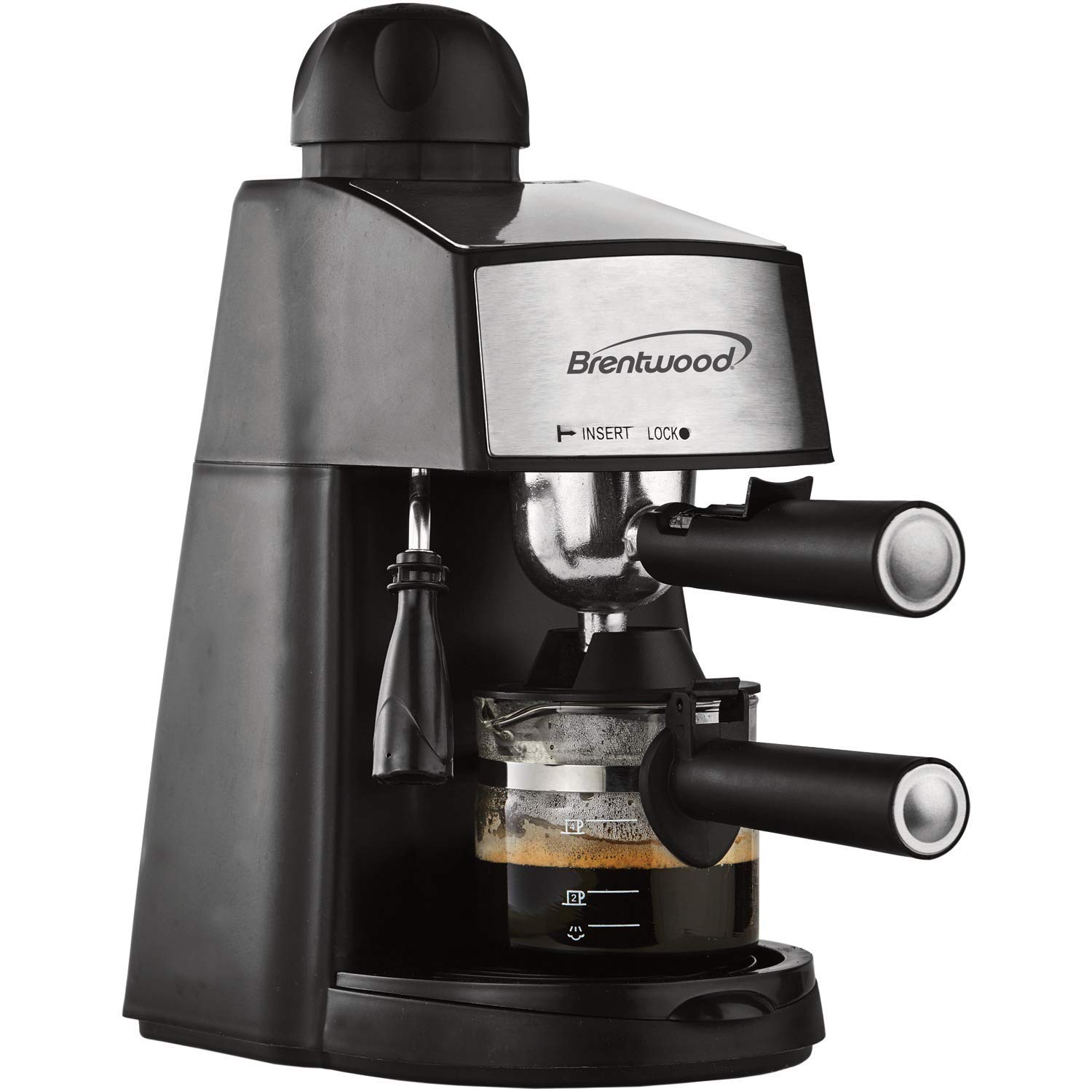 Amazon.com: Brentwood GA-125 - Cafetera de café y capuchino, color negro  (renovado) : Hogar y Cocina
