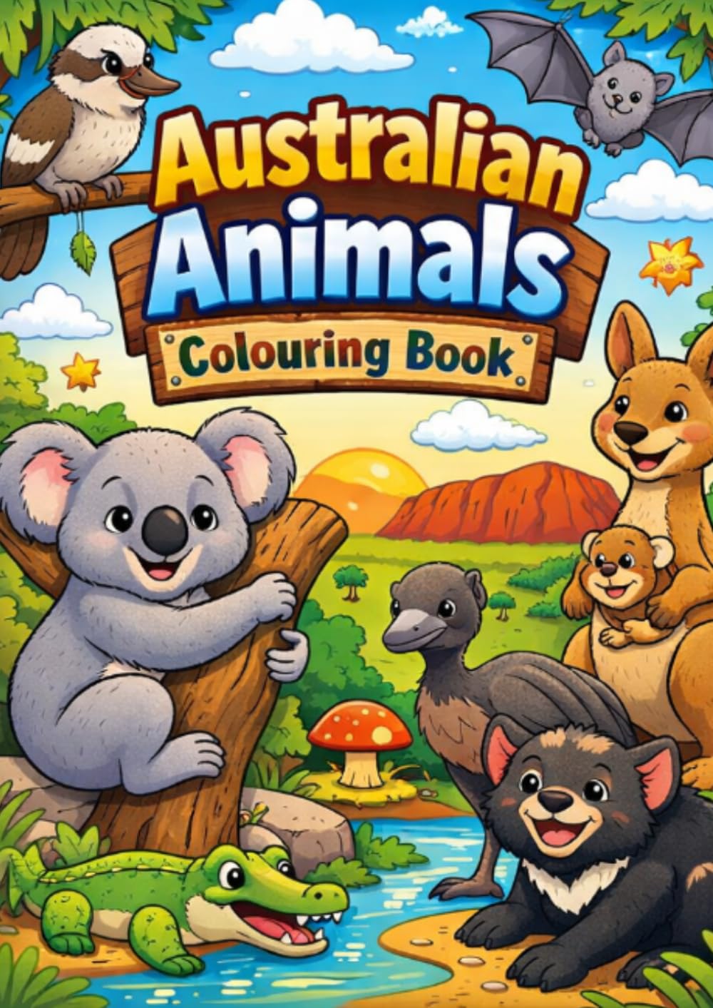Australian Animals colouring book