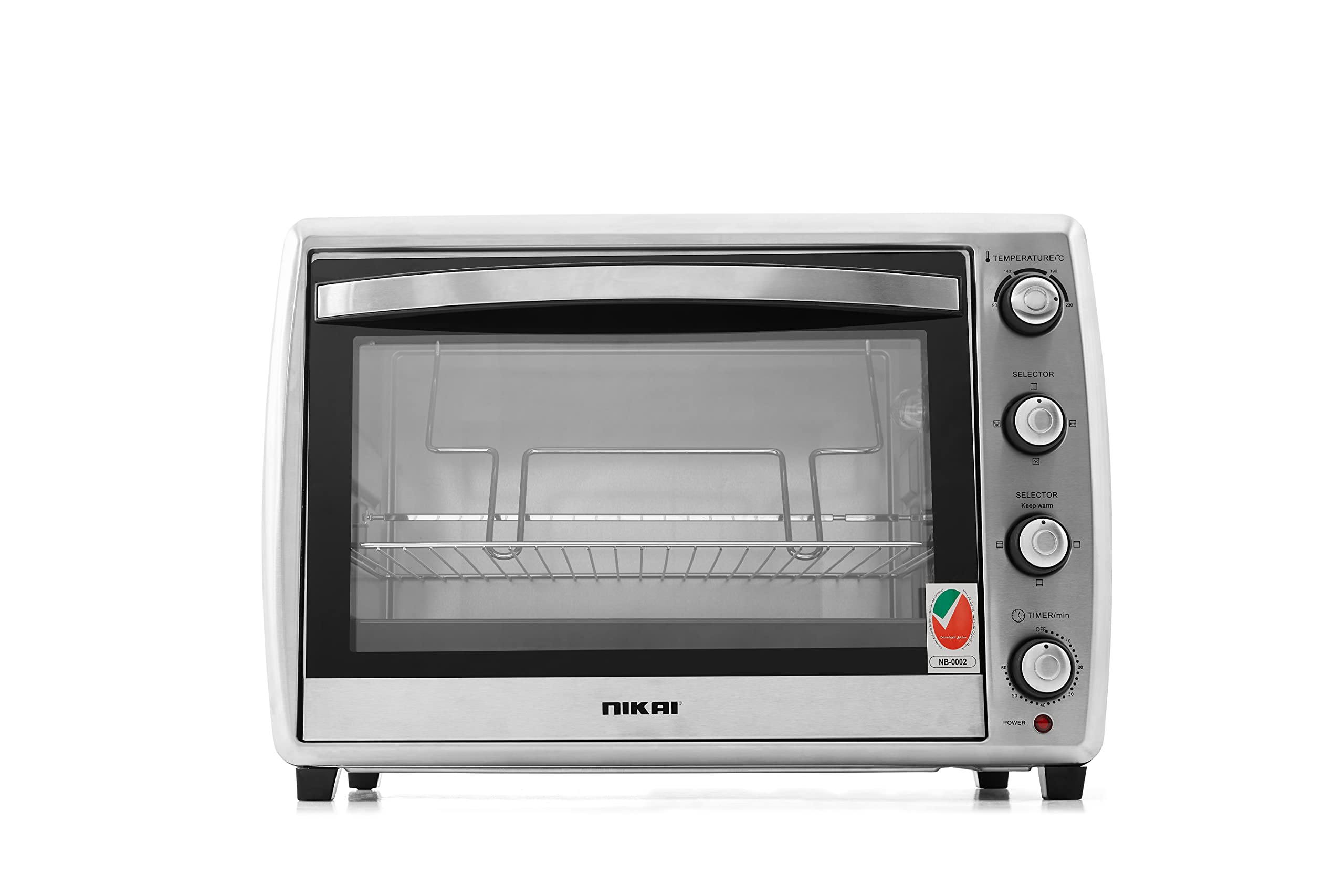 Electric Oven 65 Ltr Silver By Nikai 
