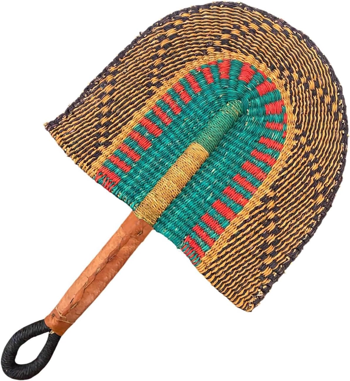 12H x 11W Bolga Fan Wall Hanging – Handmade African Woven Decorative Fan (BB)