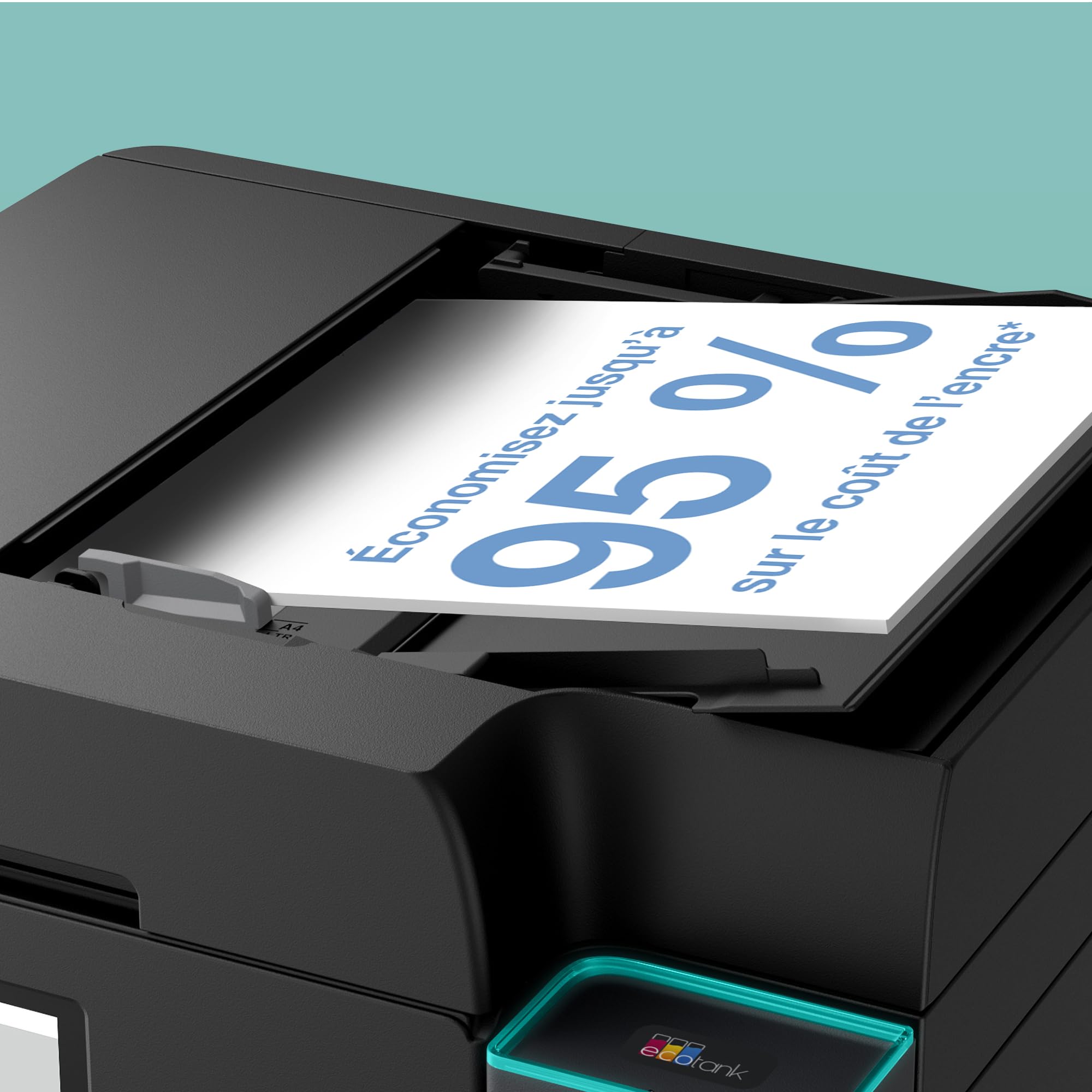 Epson Solution d’Impression A4 EcoTank ET-4955 avec Wi-FI, réservoirs d’Encre AirPrint, Chargeur de Documents, Impression, numérisation, Copie et fax Recto Verso + Jusqu’à 3 Ans d’Encre Inclus