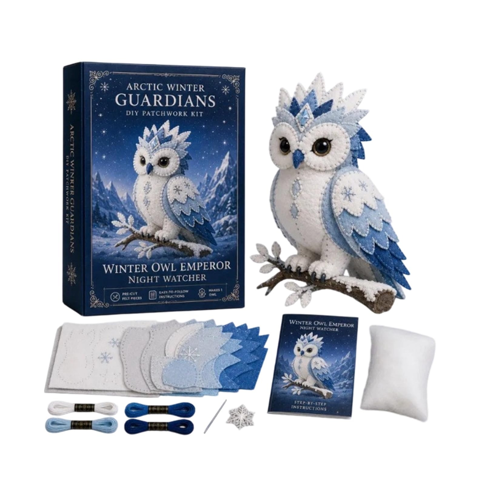 DIY Sewing Kit, Fantasy Ice Themed Plush Toy Making Set