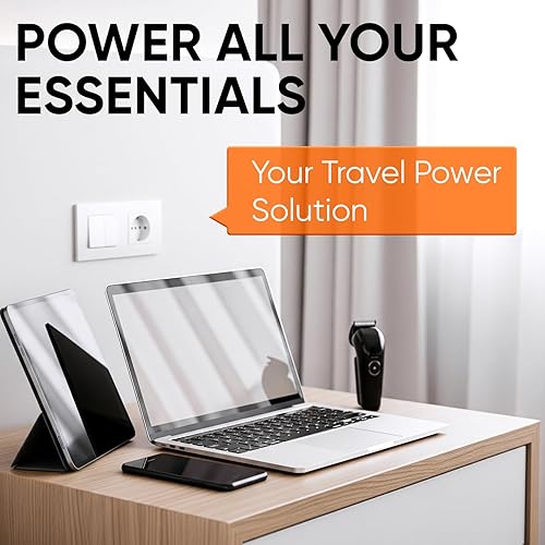 Miniatura 4 de Adaptador de enchufe de viaje de EE. UU., Unidapt EUReino UnidoAUCNJPAsiaItaliaBrasil a Estados Unidos tipo B, enchufe de pared de Estados Unidos