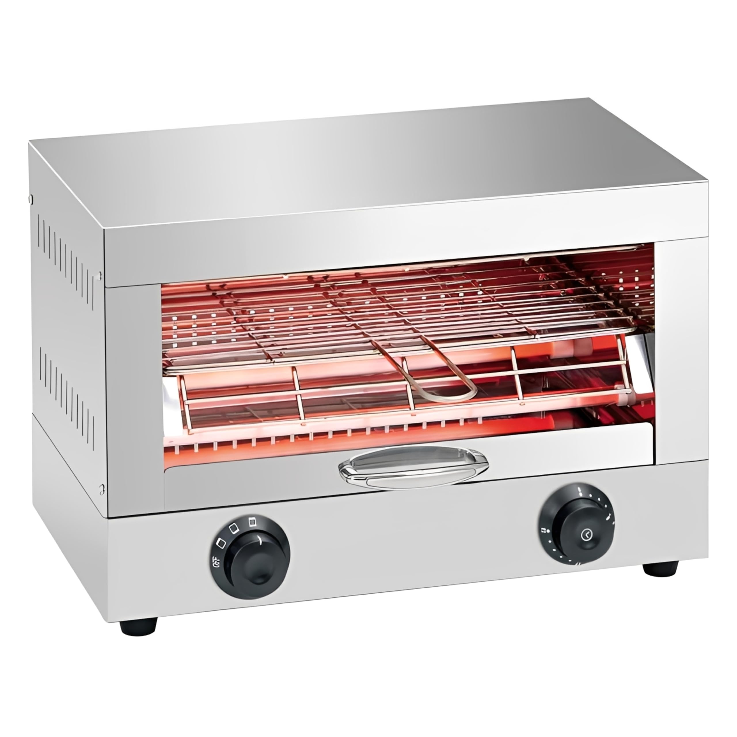 MBH - Tostadora industrial eléctrica 1 piso INOX para HOSTELERÍA. Horno tostador de pan profesional para bar y restaurante.