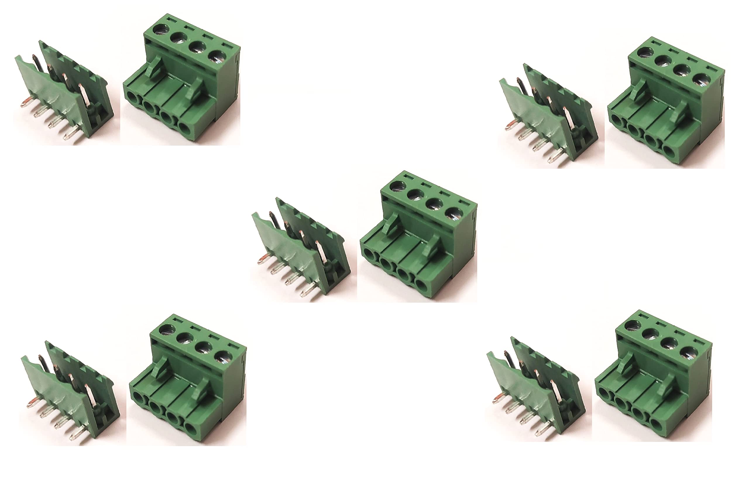 ERH India (Pack of 5) 5085 Plug in Type Screw Terminal Connector - 4 Pin - 5.08mm Pitch Right Angle Screw Terminal Block Male Female Pair Connector XY2500 Connector 300V/15A (B09NVR7DPT) Amazon Price History, Amazon Price Tracker