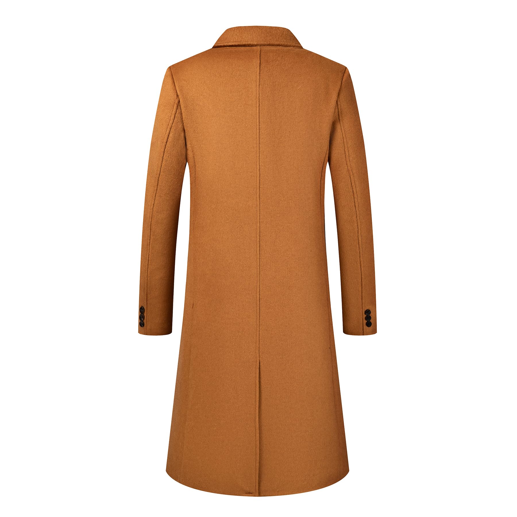 Allthemen Cappotto da Uomo Invernale Lungo Trench Coat Doppiopetto Caldo Casual Lana Coat Slim Fit Business Outerwear a Vento