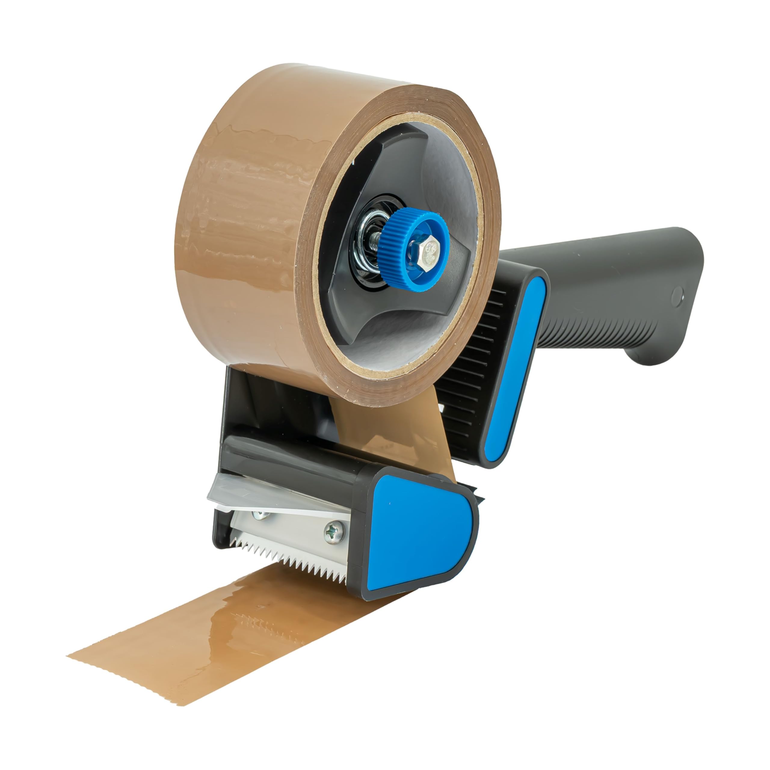 IMBALLAGGI 2000 - Dispenser per Nastro Adesivo 50mm x 66mt - Tendinastro Imballaggio con regolatore di tensione - Risparmia tempo con la nastratrice professionale