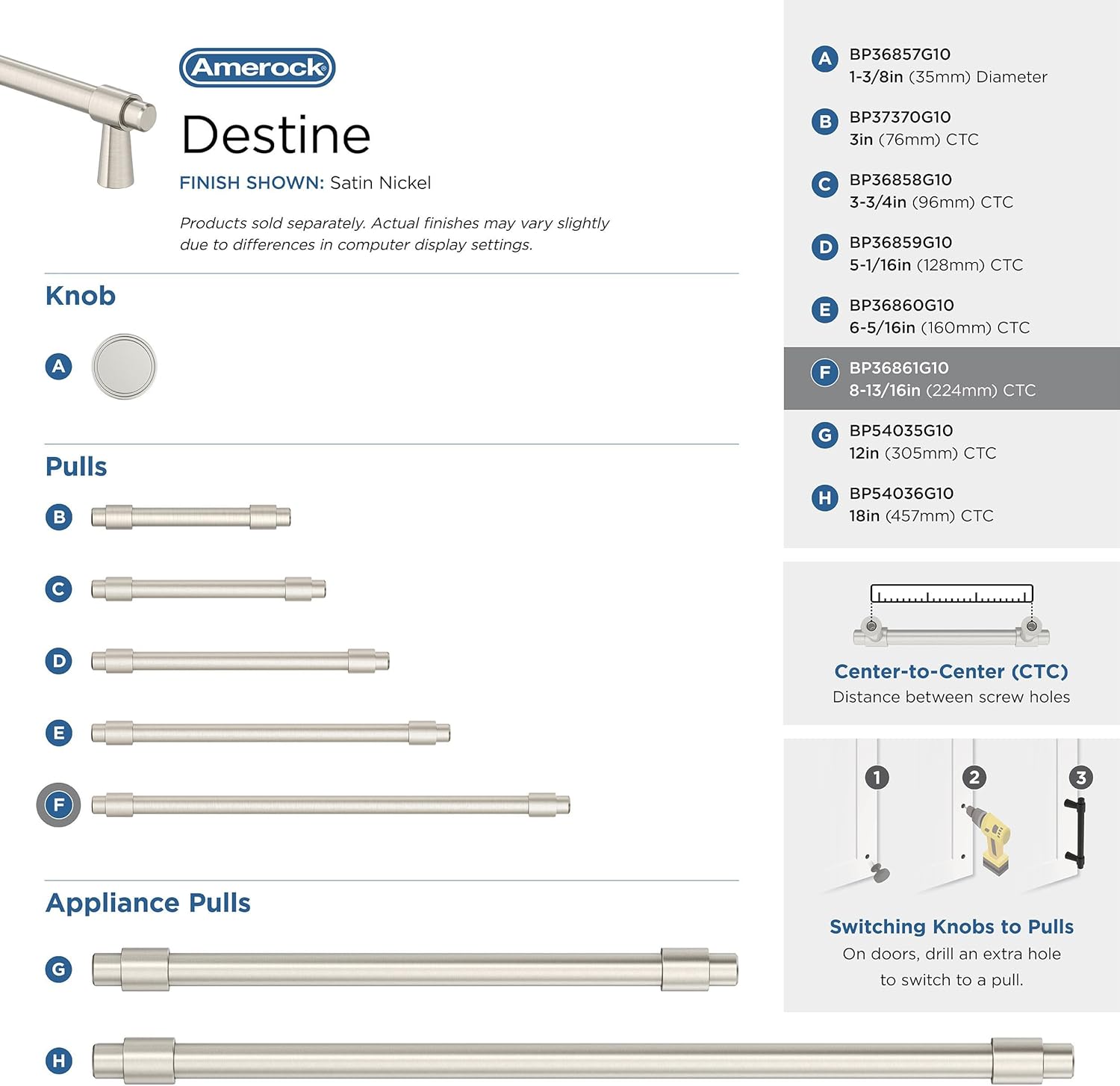 Satin Nickel 9.93" Modern Cabinet Drawer Pull