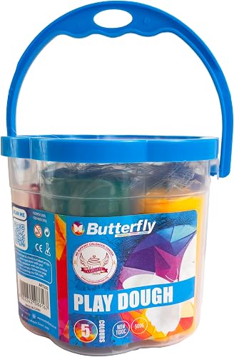 Butterfly 5 Colours Play Dough in Tub 500 g