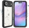 for iPhone 17 Air Case Screen Protector Waterproof Dustproof Case Lens Protector Fall Protection 360-degree Protective Black