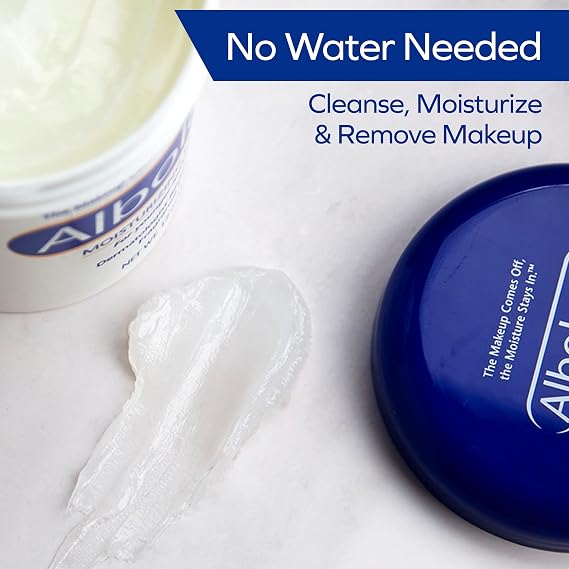 Albolene Moisturizing Cleanser & Makeup Remover, Fragrance-Free, 12oz (2pk) | Waterproof Cold Cream for Face Oil Removal, Hydrating, Dry, Sensitive, Mature Skin