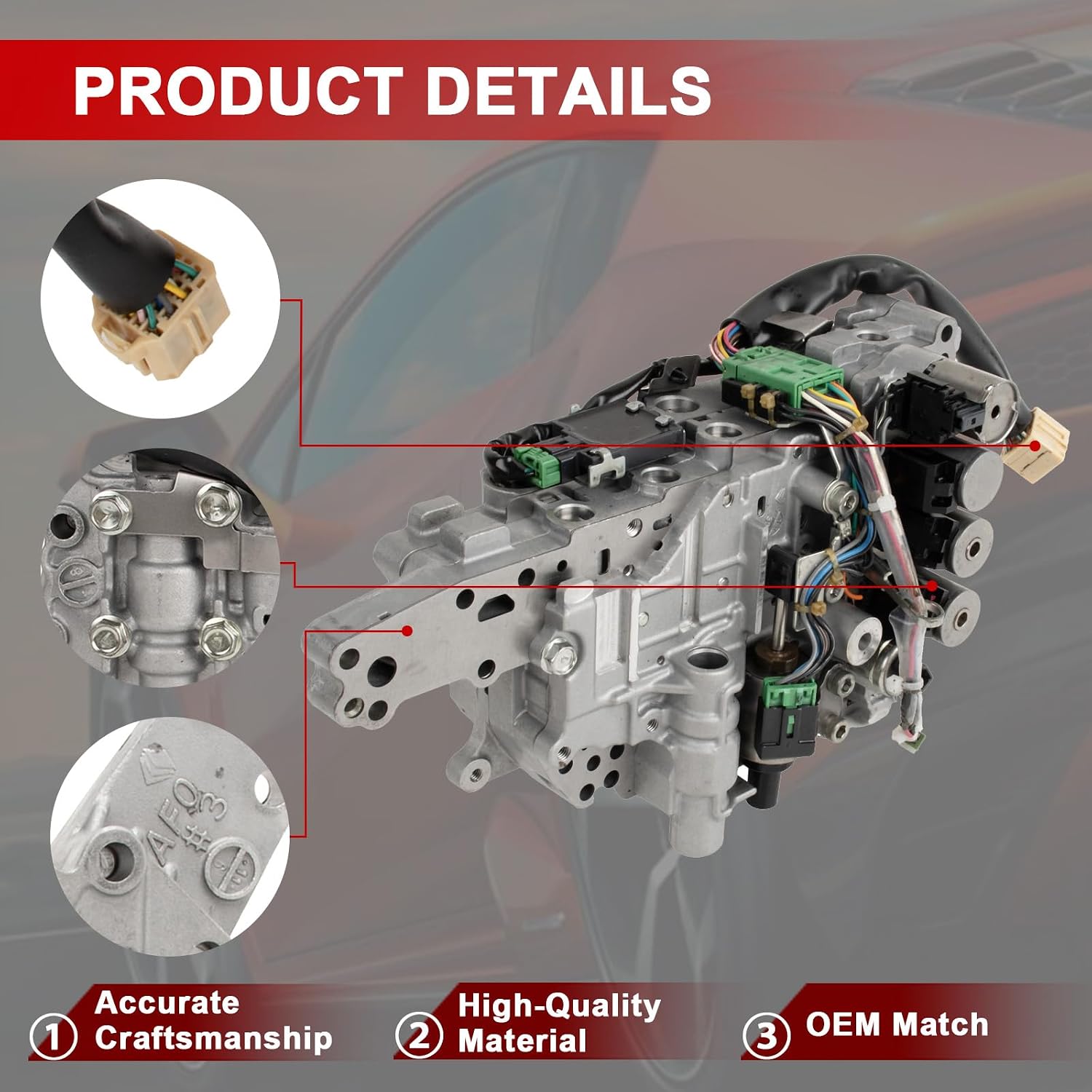 JF011E RE0F10A F1CJA CVT Transmission Valve Body Compatible with Nissan Mitsubishi Sentra Lafesta X-Trail Rogue Altima 2.5L 2.0L Transmission Solenoid Replace 31705-1XF1A 31705-1XF0D