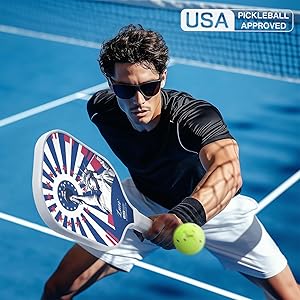 LUZZ Pickleball Paddles, T700 Carbon Fiber Pickleball Paddle Sandblasted Surface with Honeycomb Core Pickle Ball Rackets for Beginners Increased Spin Strength & Control Stability