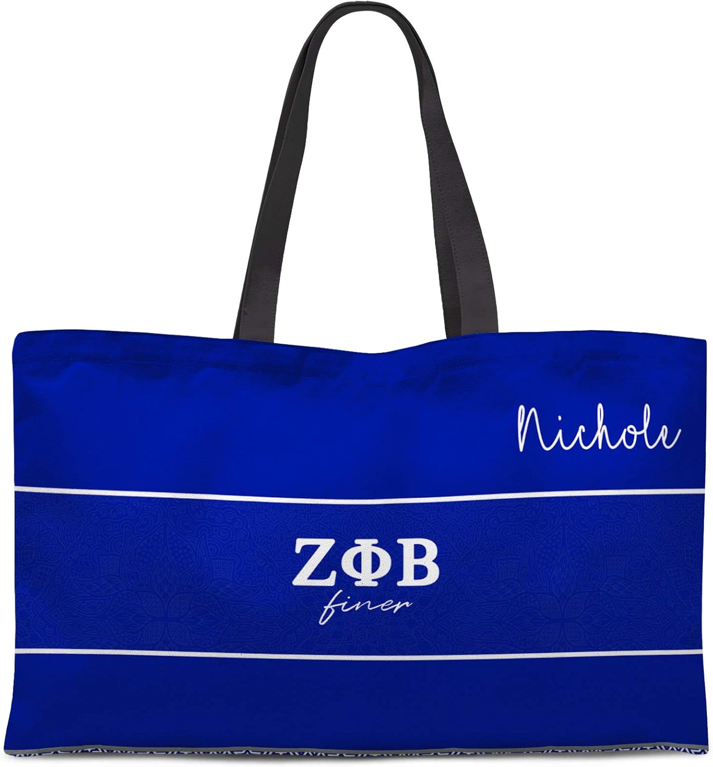 Bad Bananas - Zeta Phi Beta - Large Travel Tote Bag, Overnight Bag - Personalized With Your Name - Official Vendor
