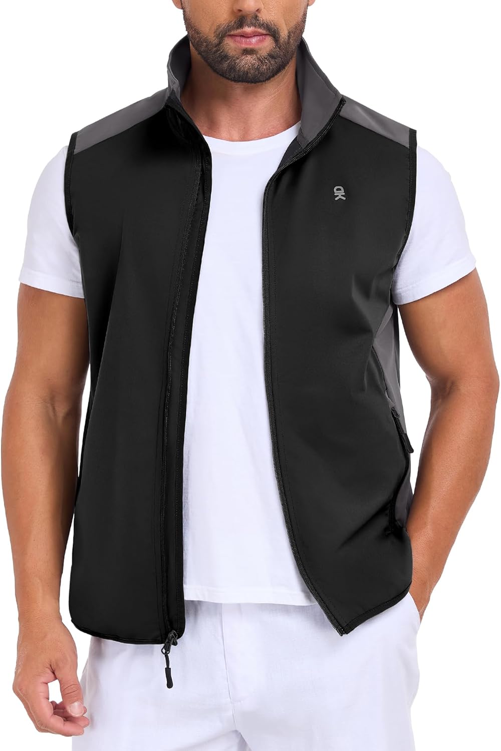 Little Donkey Andy Men's Water-resistant Outerwear Vests, Stretch Windproof Vest for Cycling, Running, Golf - Image 4