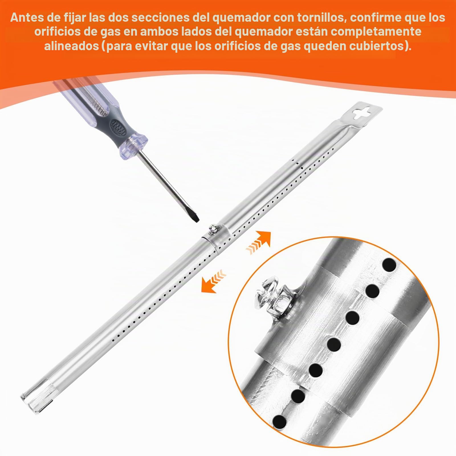 Denmay 42204 31 hasta 45cm de Quemador de Gas Universal Ajustable, para Barbacoa FirePlus, Fire Mountain, Char-Broil, Cosmo, Campingaz, Blooma, Brinkmann Y Otros Parrilla Barbacoa (4PACK)
