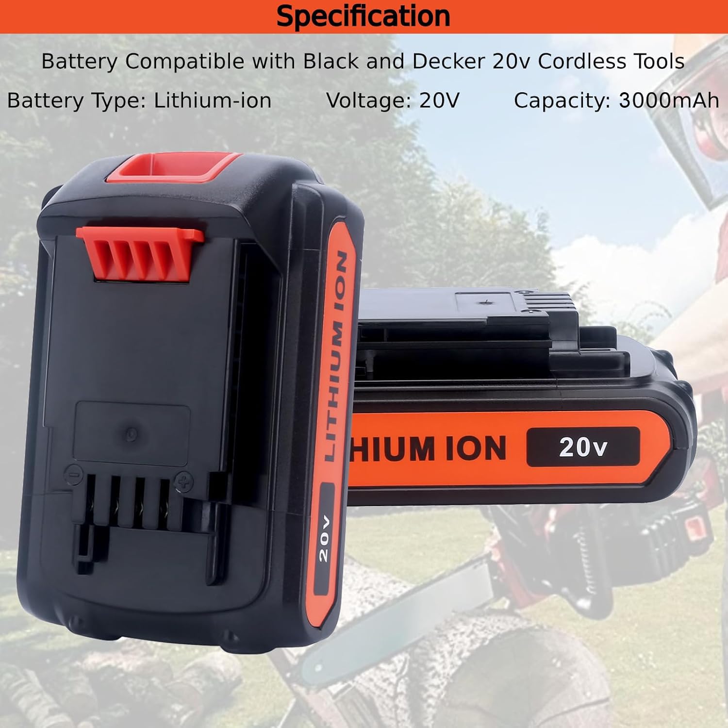 Tulepowceeng Paquete de 2 baterías de repuesto de litio de 20 V y 4.0 Ah compatibles con herramientas eléctricas inalámbricas Black and Decker de 20 V, repuesto para batería de 20 V LBXR20 LBX20