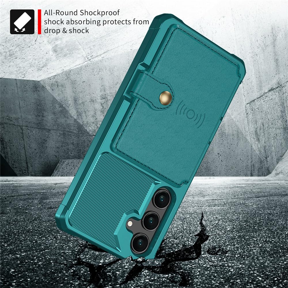 Generic Étui compatible avec iPhone Samsung Galaxy S9 (couleur : noir) Étui à rabat magnétique en cuir rigide en silicone avec fentes pour portefeuille