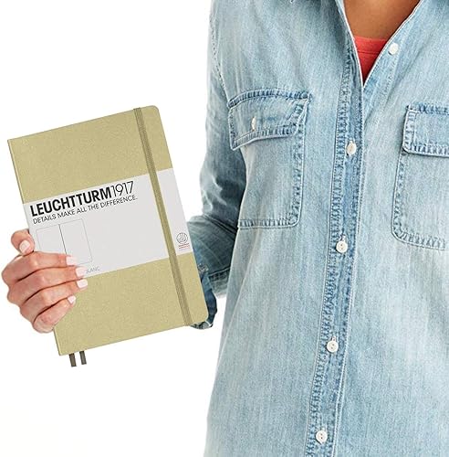 Vista 203 de LEUCHTTURM1917 - Cuaderno de tapa dura tamaño mediano A5-251 páginas numeradas para escribir y escribir en diario (Sol de raya, punteado)