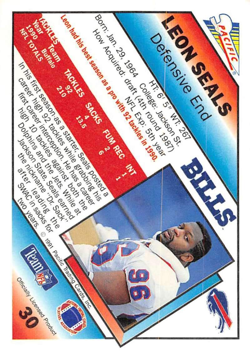 Amazon.com: 1991 Pacific Football #30 Leon Seals Buffalo Bills