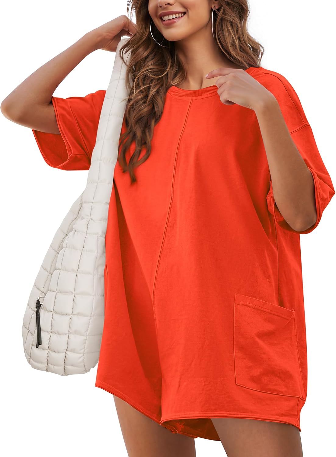 Rompers for Women Casual 2026 Athletic Tshirt Romper Shorts Summer Oversized One Piece Jumpsuit Beach Vacation Outfit
