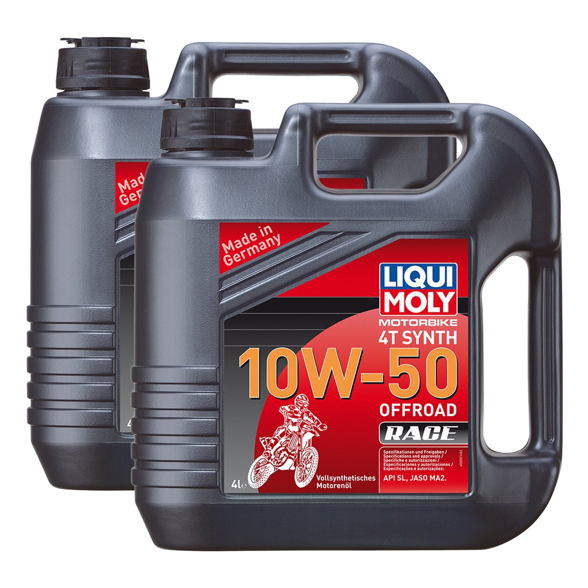 Aceite sintético Liqui Moly 3052 para motocicleta 4T Offroad Race 10W-50, 4 l, 2 unidades