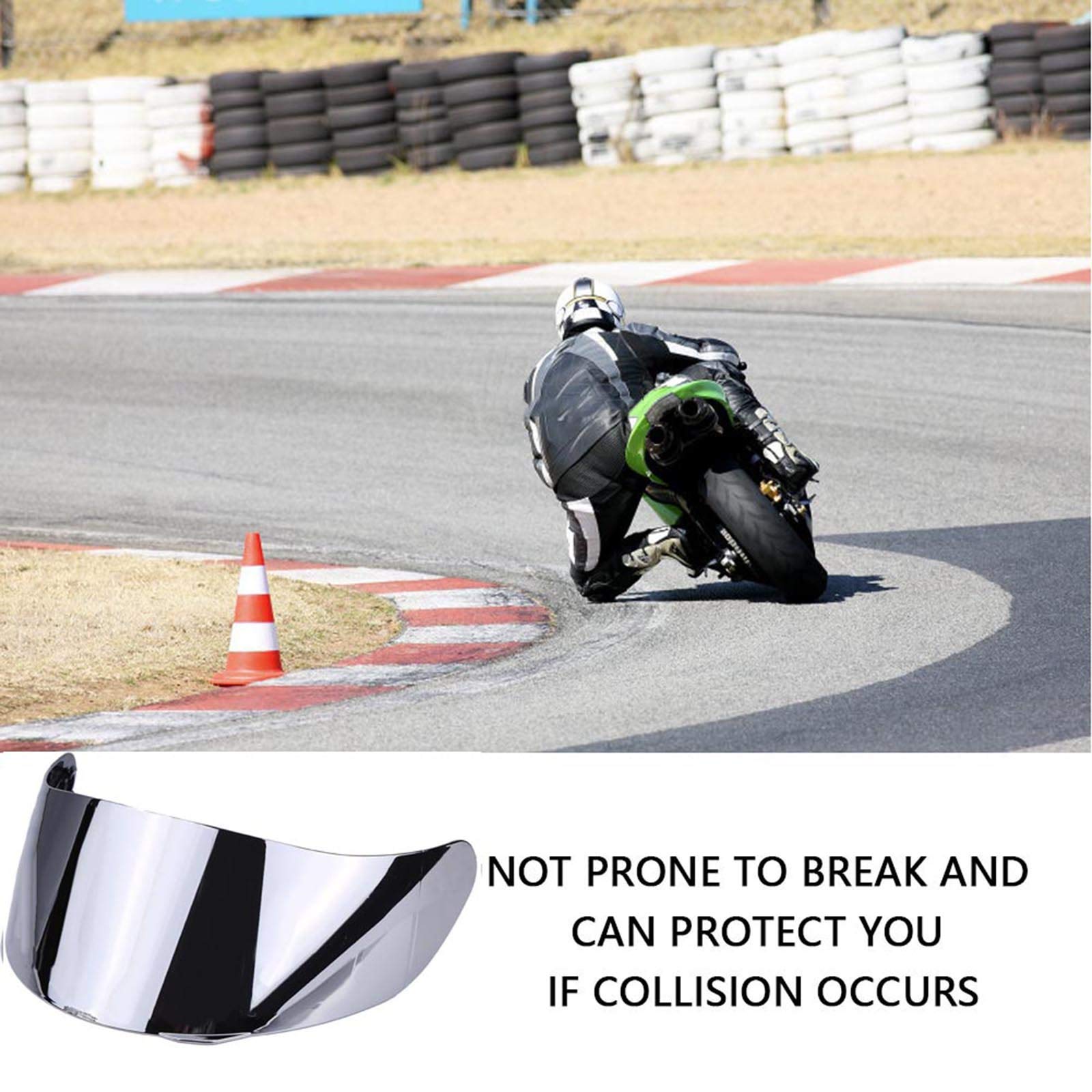 Visière Argentée Anti-UV Pour Casque AGV K1 / K3 SV / K5 / K5-S – Protection Totale Moto