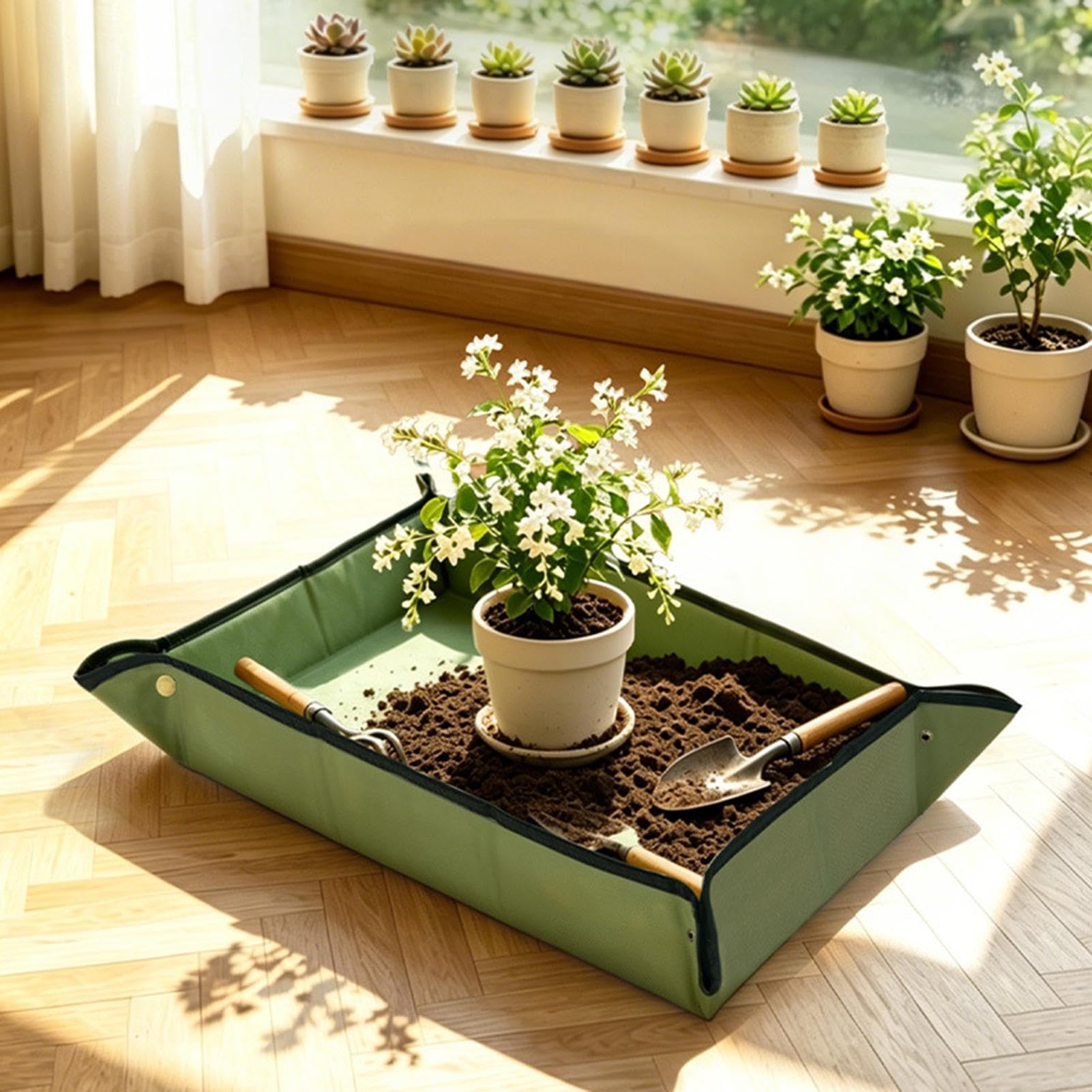Tapis À Rempotage Anti-Salissures Portable Épais et Imperméable
