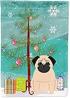 Vista 823 de Caroline's Treasures BB4243GF Bandera de jardín con texto en inglés «Merry Christmas» con texto en inglés «Merry Christmas», bandera decorativa