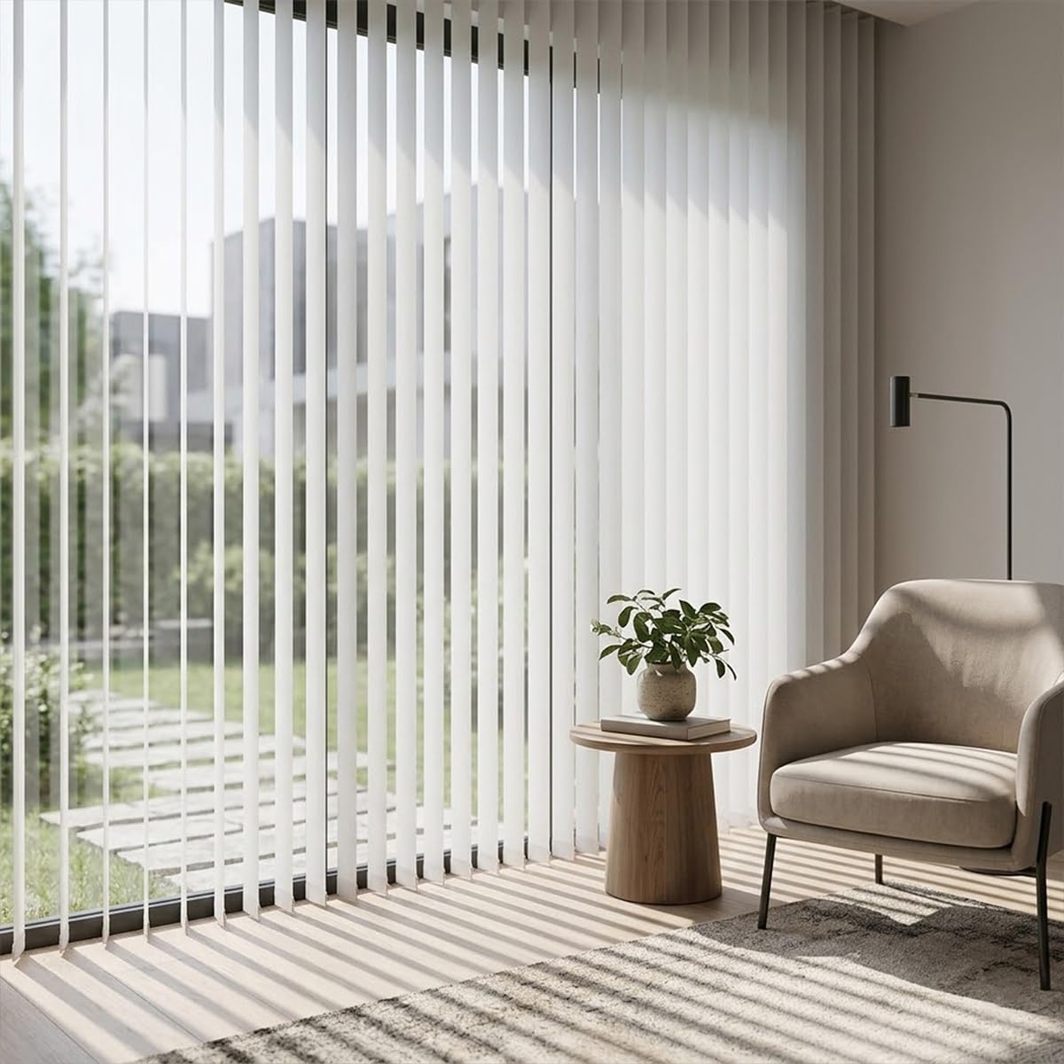 Generico Tenda Verticale Scorrevole in Tessuto, Anti-UV e Protezione da Luce, Tende Verticali Oscuranti per Privacy, Ideali per Camera, Cucina e Ufficio Domestico(250cmW*200cmH)