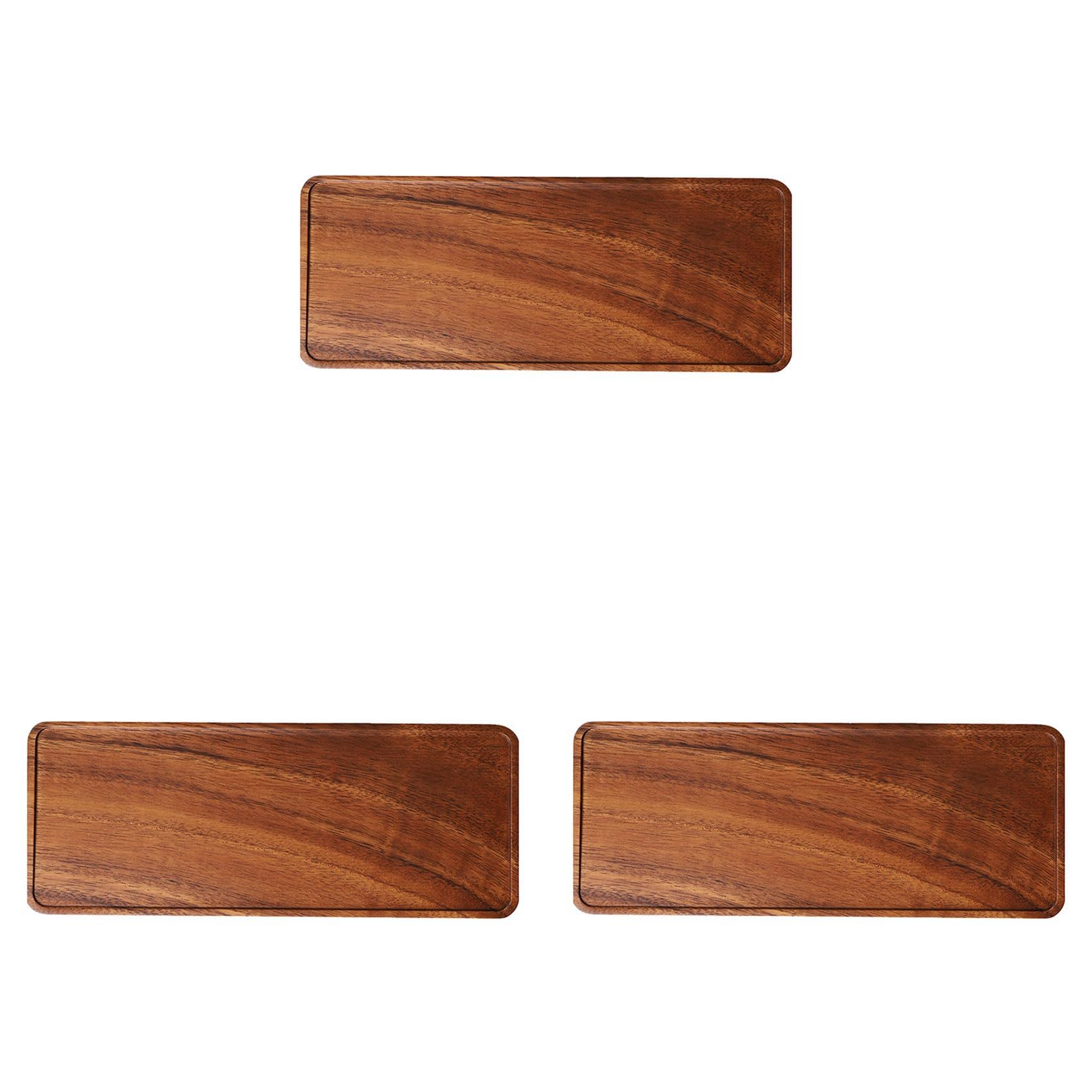 Plateau de fruits en bois noble et design épuré pour service de café