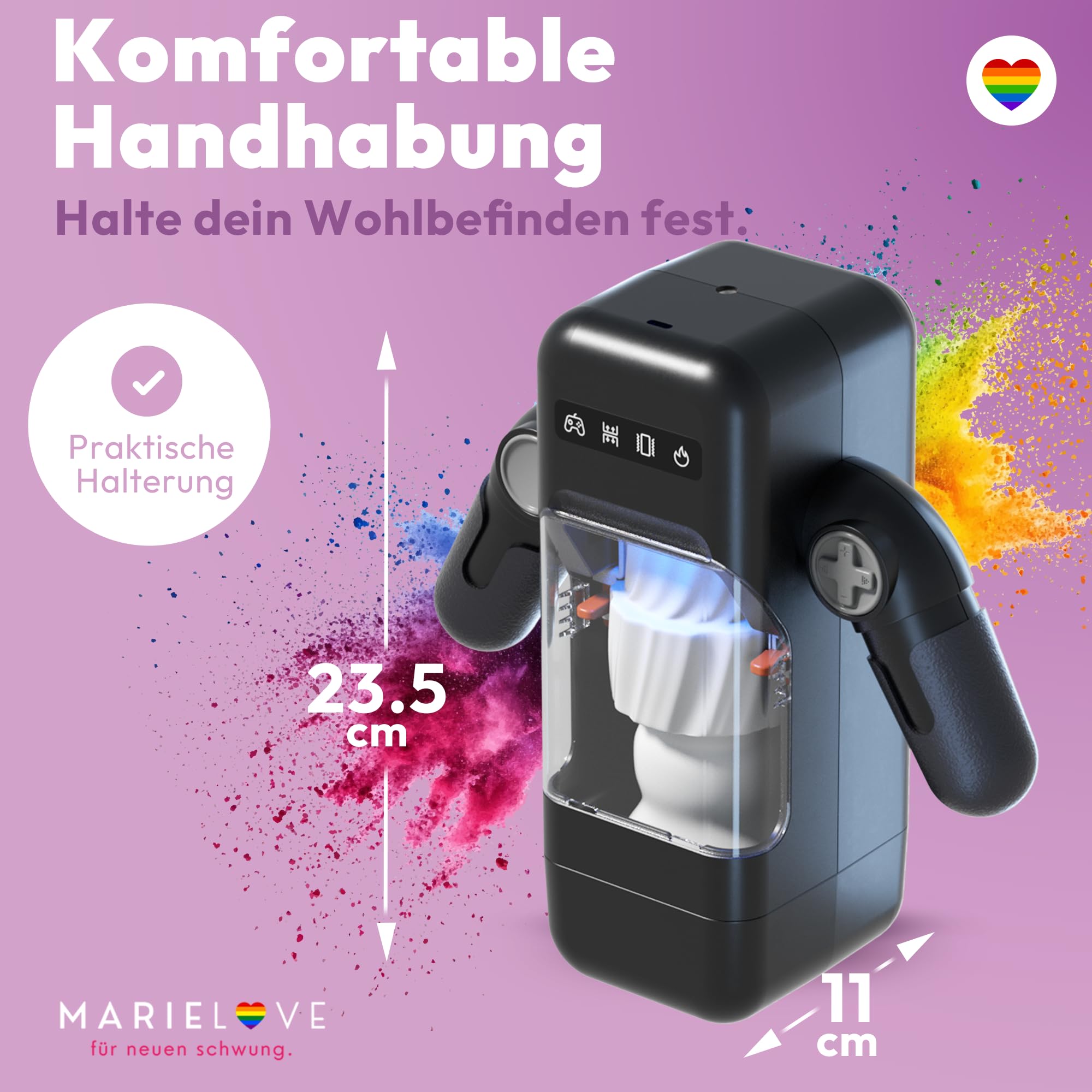 Masturbatore elettrico per uomini con app supporto per cellulare, stroker automatico con 8 modalità di urto, 10 vibrazioni, 2 livelli di calore, ricaricabile, interattivo, dispositivo di rilassamento