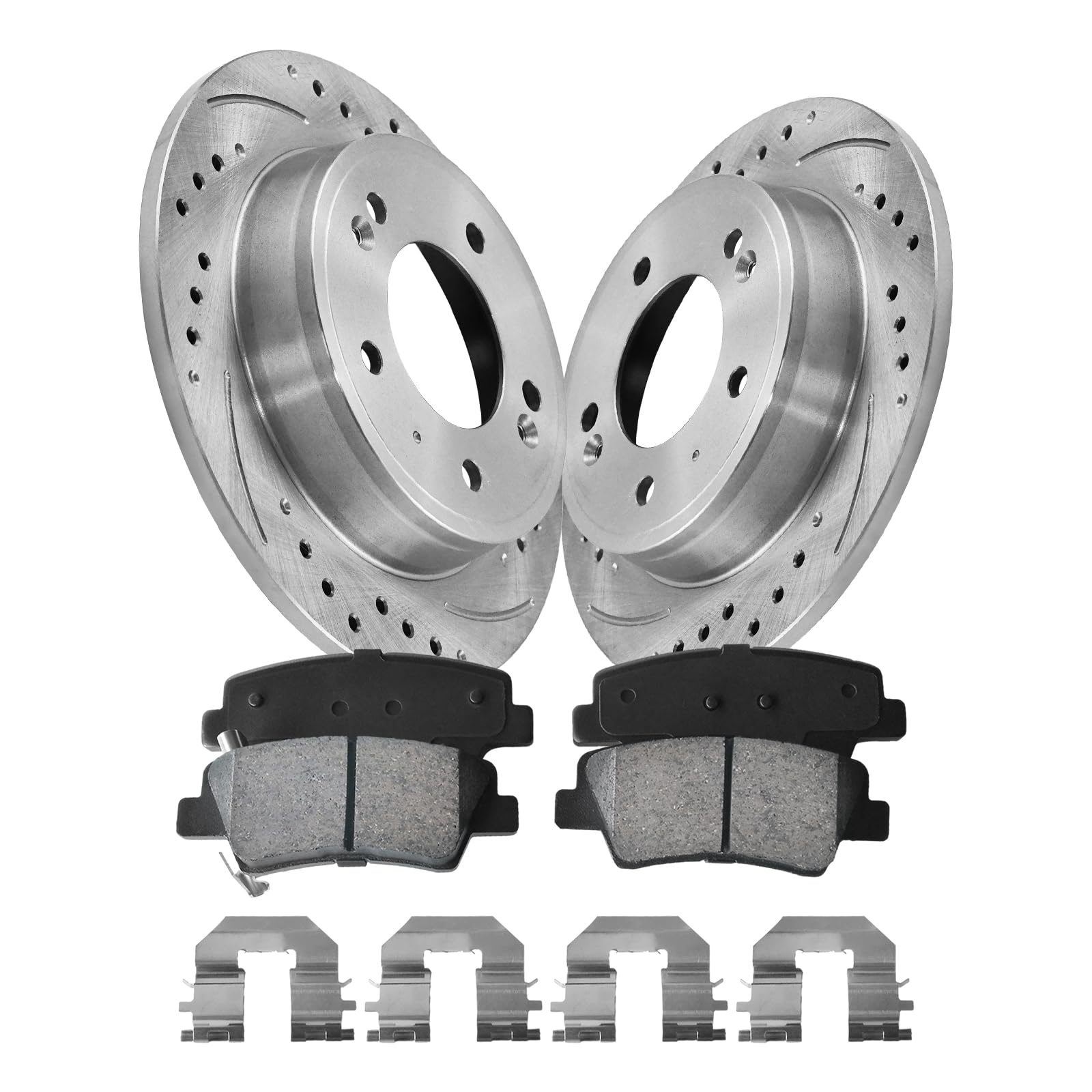 262mm Rear Disc Rotors Brake Pads for Hyundai Elantra GT Veloster Kia