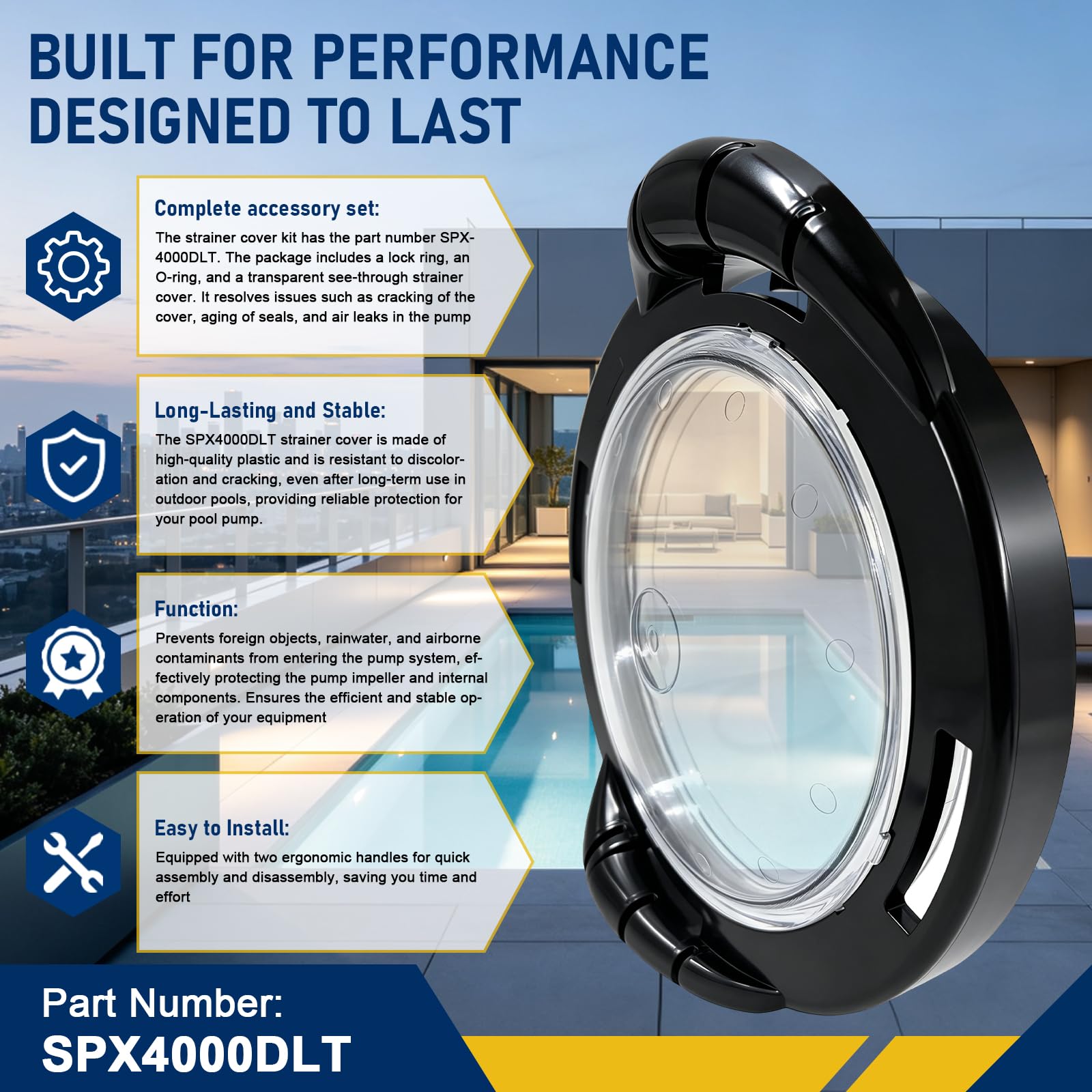 SPX4000DLT Siebabdeckung, Ersatz für Hayward Northstar Poolpumpe