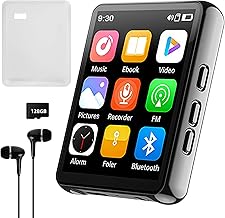 Cetoon 128GB MP3 Player with Bluetooth, Portable Digital Music Player with Speaker, 2.4" Full Touch Screen, HiFi Sound, FM...