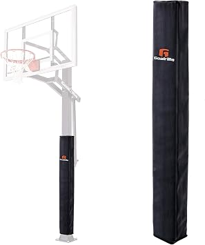 Goalrilla Square All-Weather, Durable Basketball Pole Pad Fits 5x5 Inch Goalrilla Poles , Black