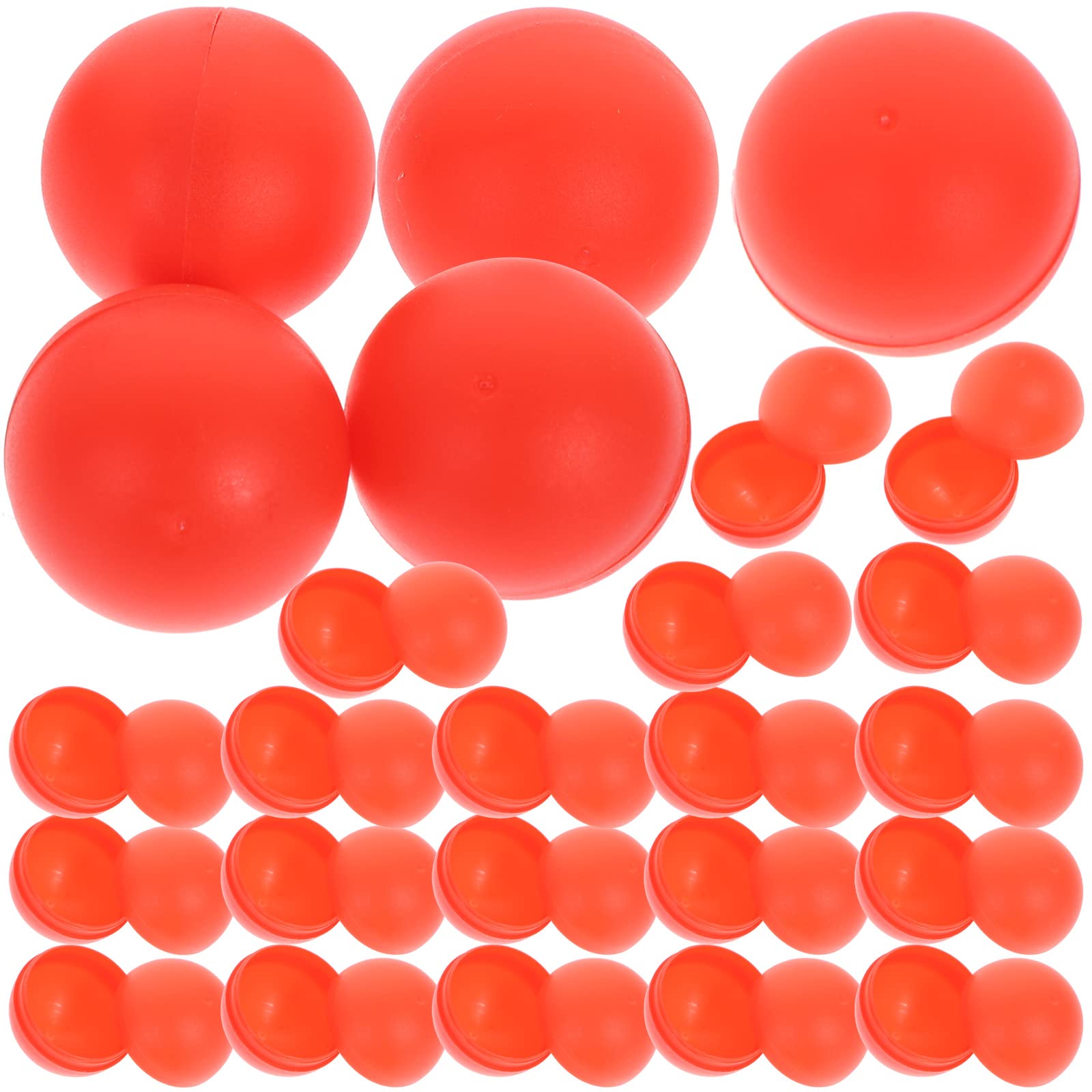Amosfun Toy Accessories Plastic Balls Bingo Game Hollow 40 mm Party Accessories Pack of 25,Red