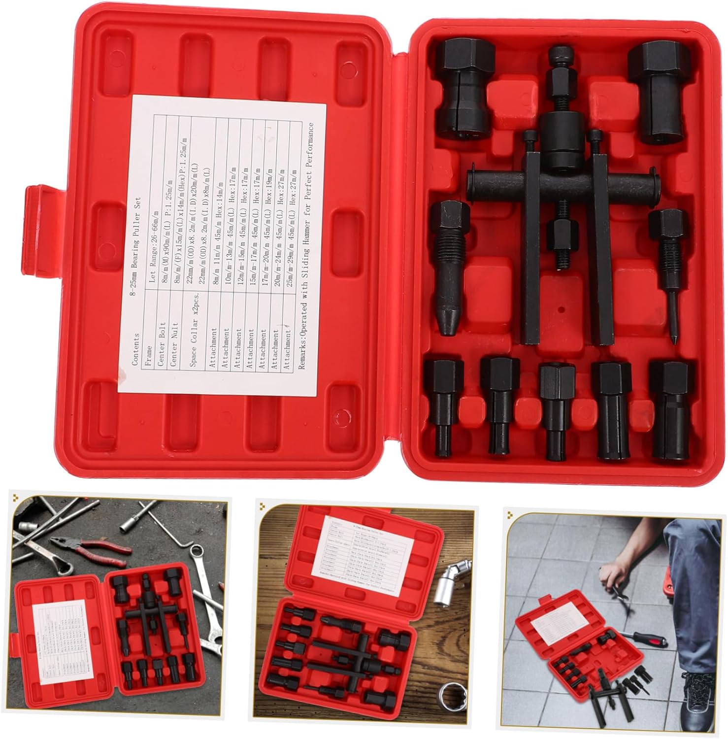 10pcs Axle Bearing Puller Bearing Puller Disassembly Motorcycle Two-jaw Box