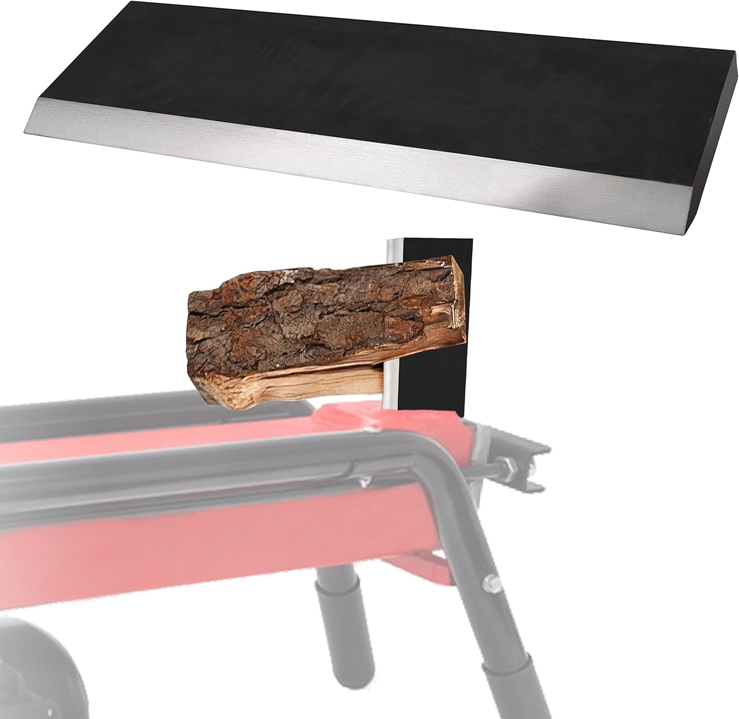 Simond Store Manual Log Splitter Wedge Attachment - 12 Inch L X 6 Inch W X 1 Inch Thick - Heavy Duty Wood Splitter Wedge for Wood Stove - Fireplace - Fire Pit - Kindling Fire Starter Logs