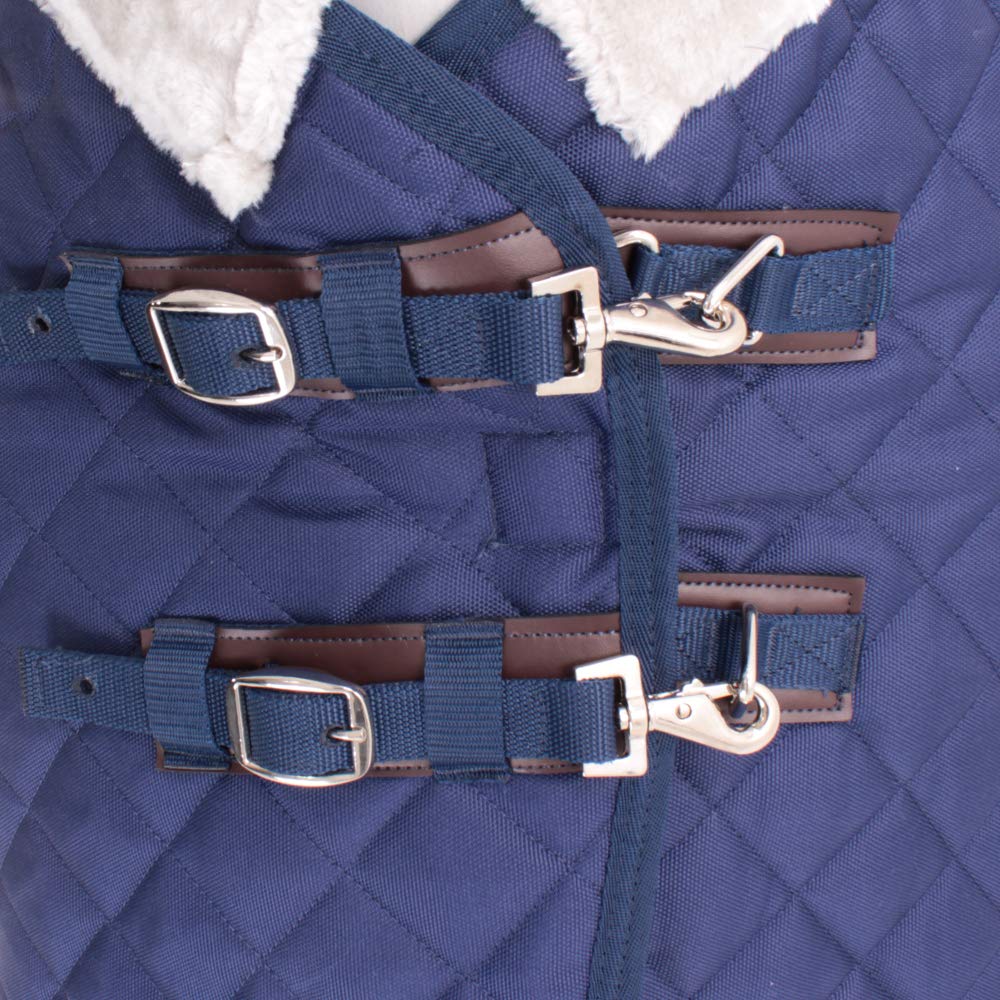 Weatherbeeta Comfitec Deluxe Diamond - Manta para Cama de Matrimonio (Cuello estándar), Color Azul Marino, 6'