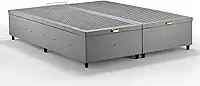 Box Baú Premium Linho Cinza King - SONO DESIGN